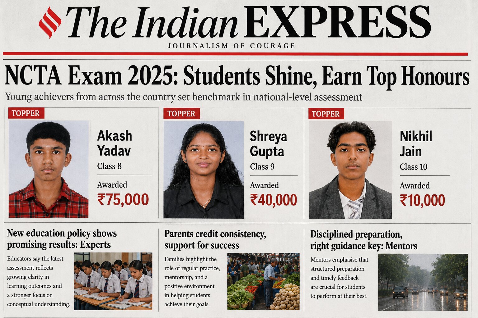 Featured Toppers in Dainik Bhaskar